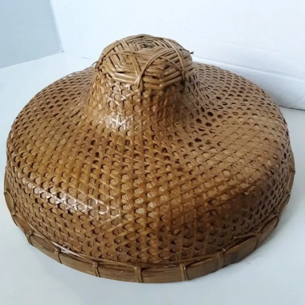 Wicker Rattan Vintage Hat Hanging Decor